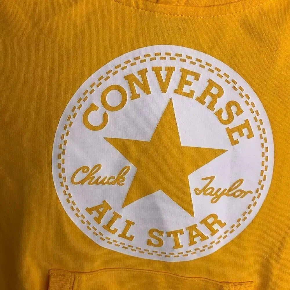 Converse all star Chuck Taylor sleeve yellow sweatshirt (J1)